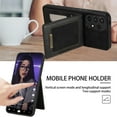 thumbnail image 3 of ELEHOLD Flip Leather Wallet Case for Samsung Galaxy A53 5G with RFID Blocking Card Slots Holders Magnetic Buckle Kickstand Function Business Style Men Women Case,Black, 3 of 5
