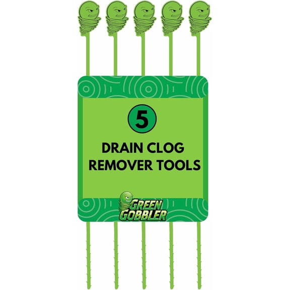Hair Grabber Drain Snake - 5 Pack (Great for Sink & Shower Clogs)
