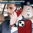 thumbnail image 6 of for iPhone 15 Wallet Case with RFID Blocking Card Holder, Hand Wrist Strap Kickstand, Premium PU Leather Shockproof Anti-Scratch Heavy Duty Protection Back Cover Men Women, Red, 6 of 7