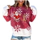 thumbnail image 1 of Sudaderas de Cuello Redondo de Navidad Para Mujer Moda Manga Larga Tops Blusa Jersey Odeerbi  ODB208525, 1 of 5
