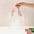 thumbnail image 4 of Unique Bargains Lightweight Reusable Gift Bag for All Occasions 1 Pc Pink Clear Large, 4 of 5
