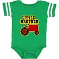 thumbnail image 3 of Inktastic Red Tractor Little Brother Boys Baby Bodysuit, 3 of 5