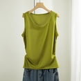 thumbnail image 2 of Long Tank Tops for Women Ribbed Cotton Round Neck Wrap Camisole Tops Summer Tops, 2 of 9