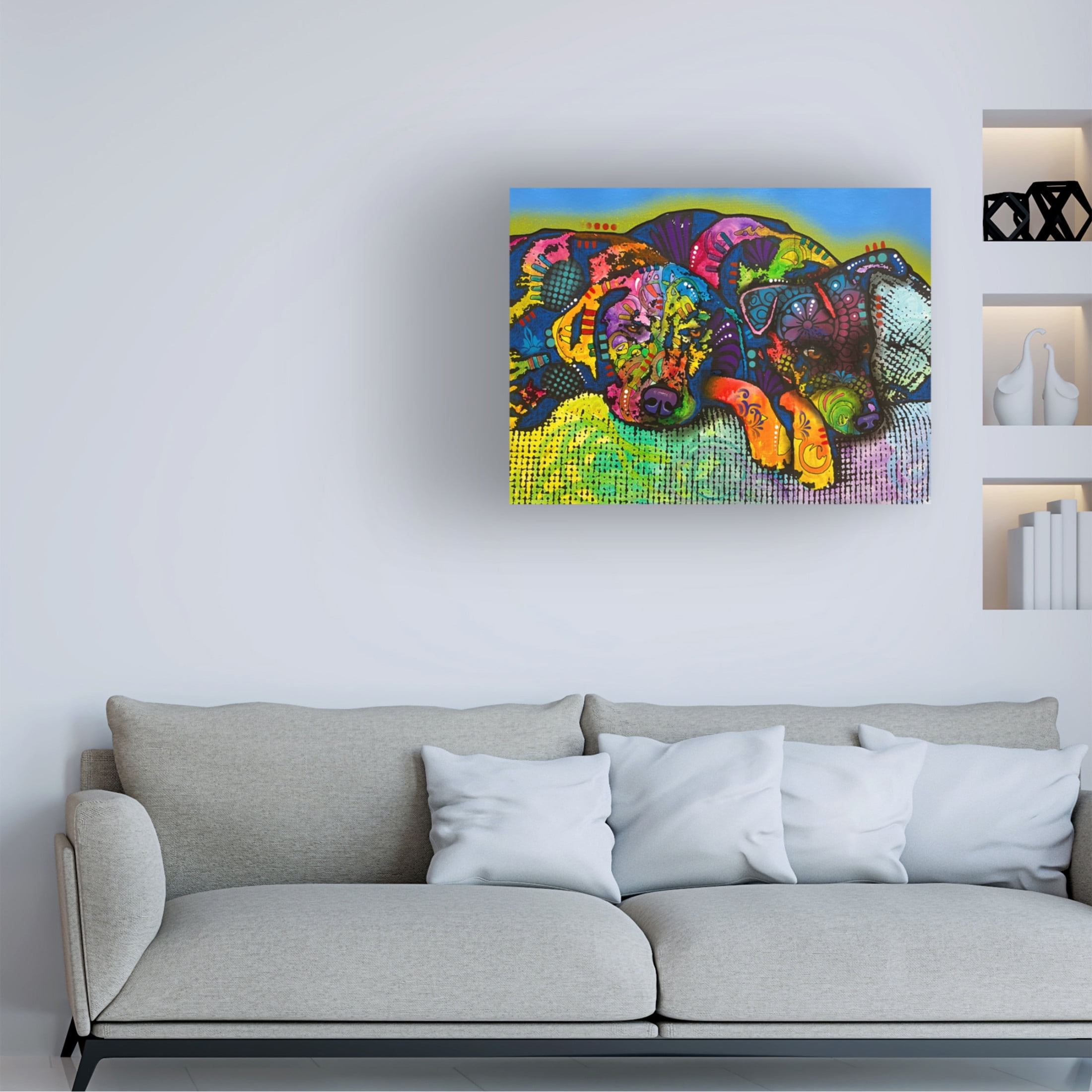 Canvas Wall Art - Dean Russo 'Is It Worth Getting Up For' Wall Art for Living Room, Bedroom, or Office Décor by Trademark Fine Art - 32 x 24 Inches