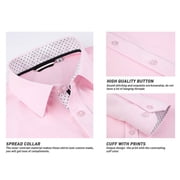 Casey Kevin Mens Dress Shirts Wrinkle Free Slim Fit Stretch Long Sleeve Business Casual Button Down Shirts with Pocket for Men