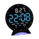 thumbnail image 2 of Reloj despertador LED silencioso moderno multifuncional con función de temporizador de 12/24 horas para escritorio Negro Azul, 2 of 9