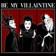 thumbnail image 2 of Junior's Disney Villains Be My Villaintine Graphic Tee Black Large, 2 of 3