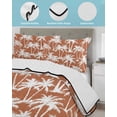 thumbnail image 4 of Quilts Twin Size Bedding Set, Orange Palm Tree Summer Lightweight Quilted Comforter, Beach Tropical Botanical Coastal Soft Reversible Bedspread Coverlet with Pillow Covers for All Season, 68" x 86", 4 of 7