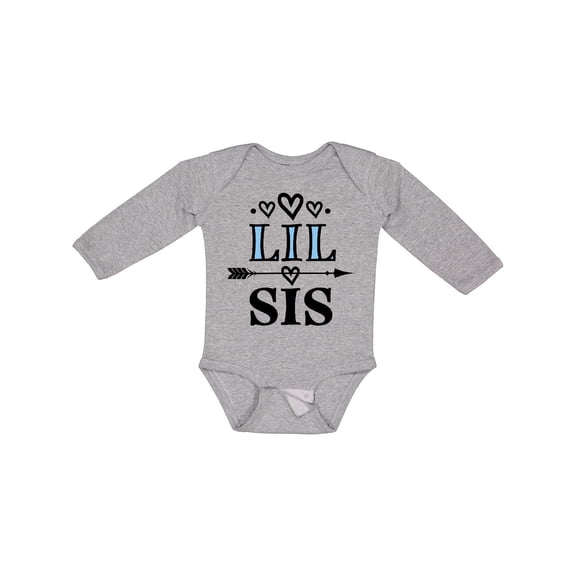 Inktastic Lil Sis Girls Sister Announcement Girls Long Sleeve Baby Bodysuit
