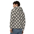 thumbnail image 4 of Kdxio Daisy Plaid Black Print Men Hoodies Casual Hoodies for Men with Zip Pockets Full Zip Long Sleeve Sweatshirt Sports Hooded Jacket-XX-Large, 4 of 5