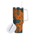 thumbnail image 2 of 40 oz Tumbler With Handle Stainless Steel Insulated Tumbler With Lid for Car Cup Holder Western-style Cowhorn Skulls, 2 of 9