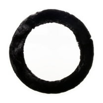 Custom Accessories Steering Wheel Covers Ultra-Soft Fluffy Black