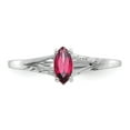thumbnail image 4 of Primal Gold 10 Karat White Gold Geniune Pink Tourmaline Birthstone Ring, 4 of 7