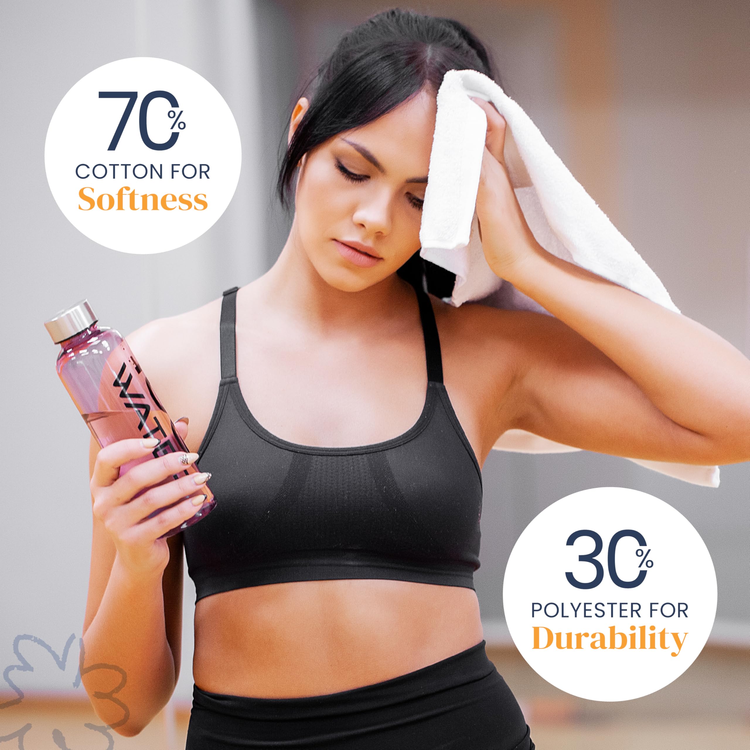 belem Economy Bulk Washcloths - 300 Pieces 12x12 Wash Cloths Bulk - Super Absorbing, Soft & Long Lasting Face Towels in Bulk for Hotels, Spa, Kitchen and Bathroom