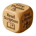 thumbnail image 4 of Shoreew Christian Prayer Dice Handmade Wooden 6-Sided Decision Dice with Faith Engravings Religious Inspirational Dice for Family Group, 4 of 7