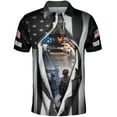 thumbnail image 4 of Lotusprinthandmade Personalized America Flag Veteran Eagle Men Polo Shirt (Lightweight) S-5XL (L), 4 of 4