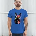 thumbnail image 3 of Tee Hunt Dean Russo German Shepherd T-Shirt Colorful Dog Best Friend Men's Tee, Blue, 4X-Large, 3 of 5