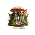 thumbnail image 2 of HaoXun 1PC Dog Pattern Acrylic Ornament - 2D Printed Double Sided Desktop Decoration for Office, Bookshelf, Dining Table, Holiday Home Decor, 2 of 6