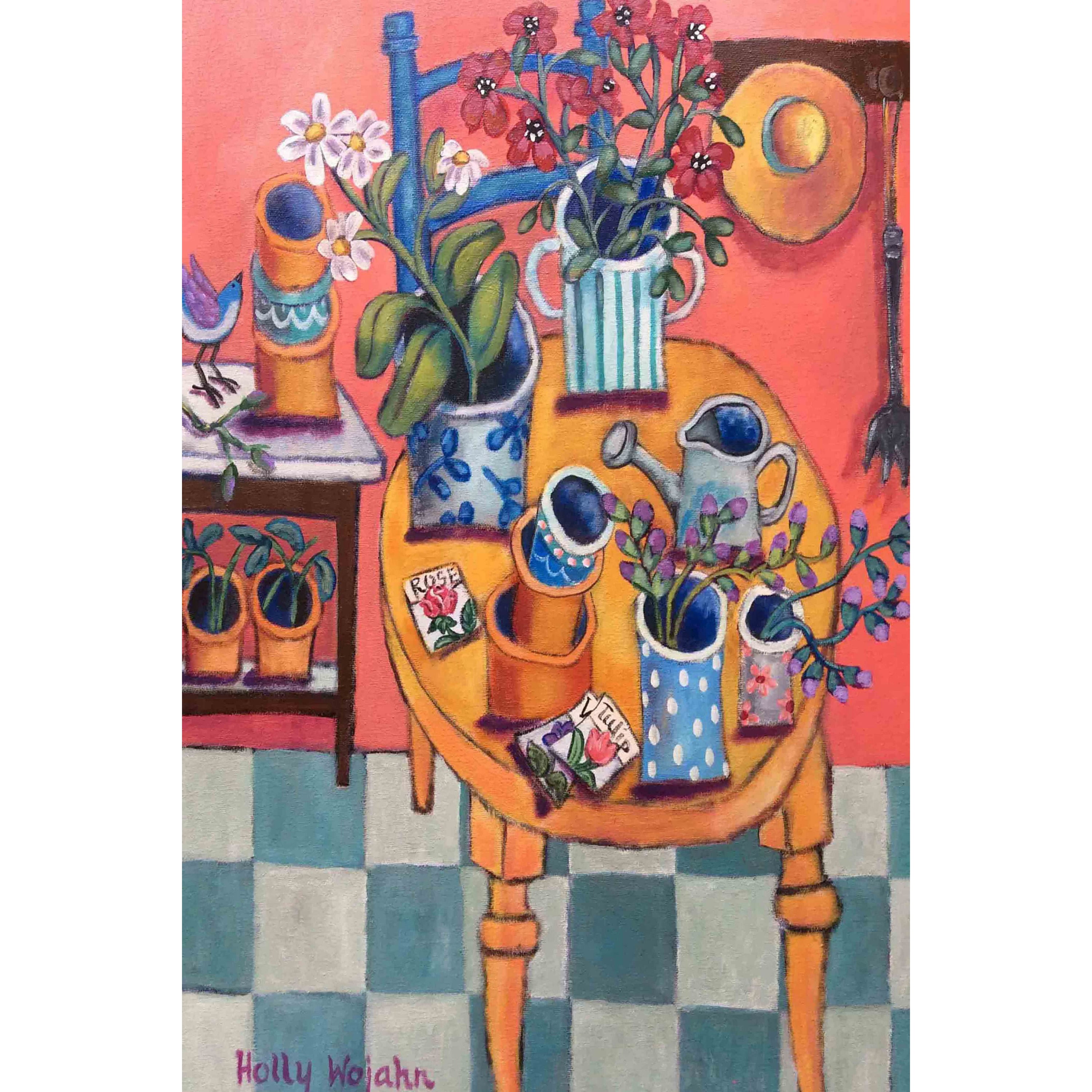 Marmont Hill "A Happy Garden Room" Painting Print on Canvas