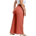 thumbnail image 5 of Cueply Womens Wide Leg Pants Plus Size Elastic Tie Knot Lounge Pants Loose Trousers with Pockets, 5 of 5