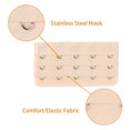 thumbnail image 4 of INSPIRE CHIC Women's 3 x 5 Hooks Adjustable Brassiere 5 Pcs Bra Extender Eye Tape Strap Skin Color-3 5, 4 of 5
