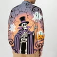 thumbnail image 4 of Men's Halloween Casual Long Sleeve Shirts Half Button Casual Pullover Trendy Fall Tops, 4 of 6