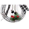 thumbnail image 2 of Husfou Christmas Decoration Lighted Wreath Snowman Wreath with Hat and Bow for Front Door Home Wall Decor, 2 of 6