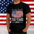 thumbnail image 2 of FUZHIQ Mens 250 Anniversary Usa Shirts Usa Flag Print Soft Breathable 4th Of July Shirt Minimalist 1776-2026 Crew Neck Tshirt, 2 of 5