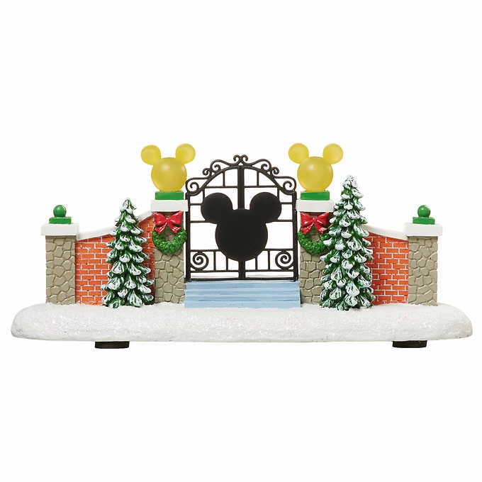 Disney 13-Piece Holiday Village Set with Musical Indoor Characters
