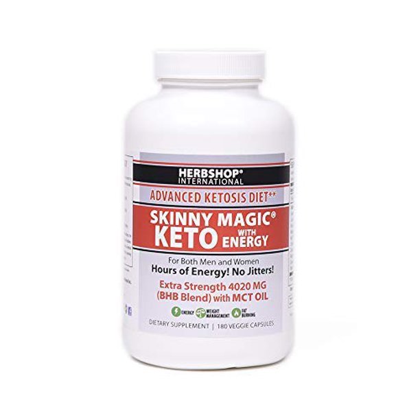 Skinny Magic® Keto 180 VegCapsules Hi Potent Keto BHB Salts 4020