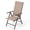 Brown, variant on Costway 1 PCS Patio Folding Dining Chair with 7-Level Adjustable High Backrest for Garden Black