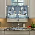 thumbnail image 2 of Yayeee Kitchen Curtains Tier Pair Light Filtering 27"x36" Rod Pocket Short Cafe Window Panel, Cute Animals, 2 of 7