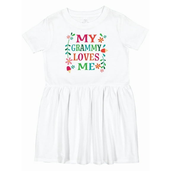 Inktastic My Grammy Loves Me Girls Apparel Girls Toddler Dress