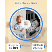 HelloBaby Video Baby Monitor with Remote Pan-Tilt and 4 LCD Screen, HB6341