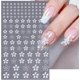 thumbnail image 3 of Flower Nail Art Stickers Nail Decals for Women 3D Self Adhesive Nail Decorations Fashion White Flower Cherry Blossoms Gardenia Nail Designs Nail Art S, 3 of 4