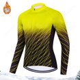 thumbnail image 4 of Maillot de ciclismo térmico de invierno para hombre, ropa de ciclismo de manga larga, pantalones cálidos para bicicleta de carretera, a prueba de golpes, ropa para bicicleta de montaña, 4 of 5