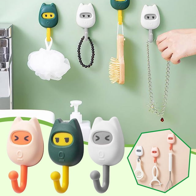 Vaidha Crochet Mignon Crochet Multifonctionnel pour Porte Arrière Crochet de Rangement Support Mural
