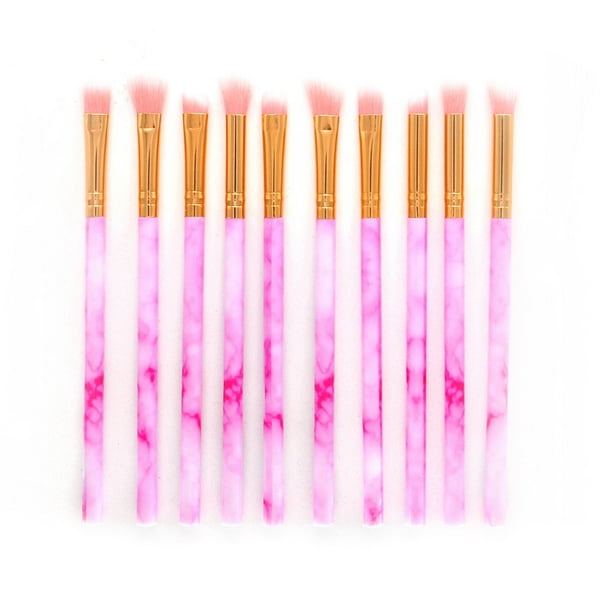 onlyliua Liquidación Juego de 10 Brochas de Maquillaje para Rostro, Sombra de Ojos, Delineador y Rubor.