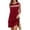 Red, variant on Hurxie Summer Dresses for Women Beach Vacation Spring Fashion Clothing Lace Mini Tank Dress with Pockets Green,L