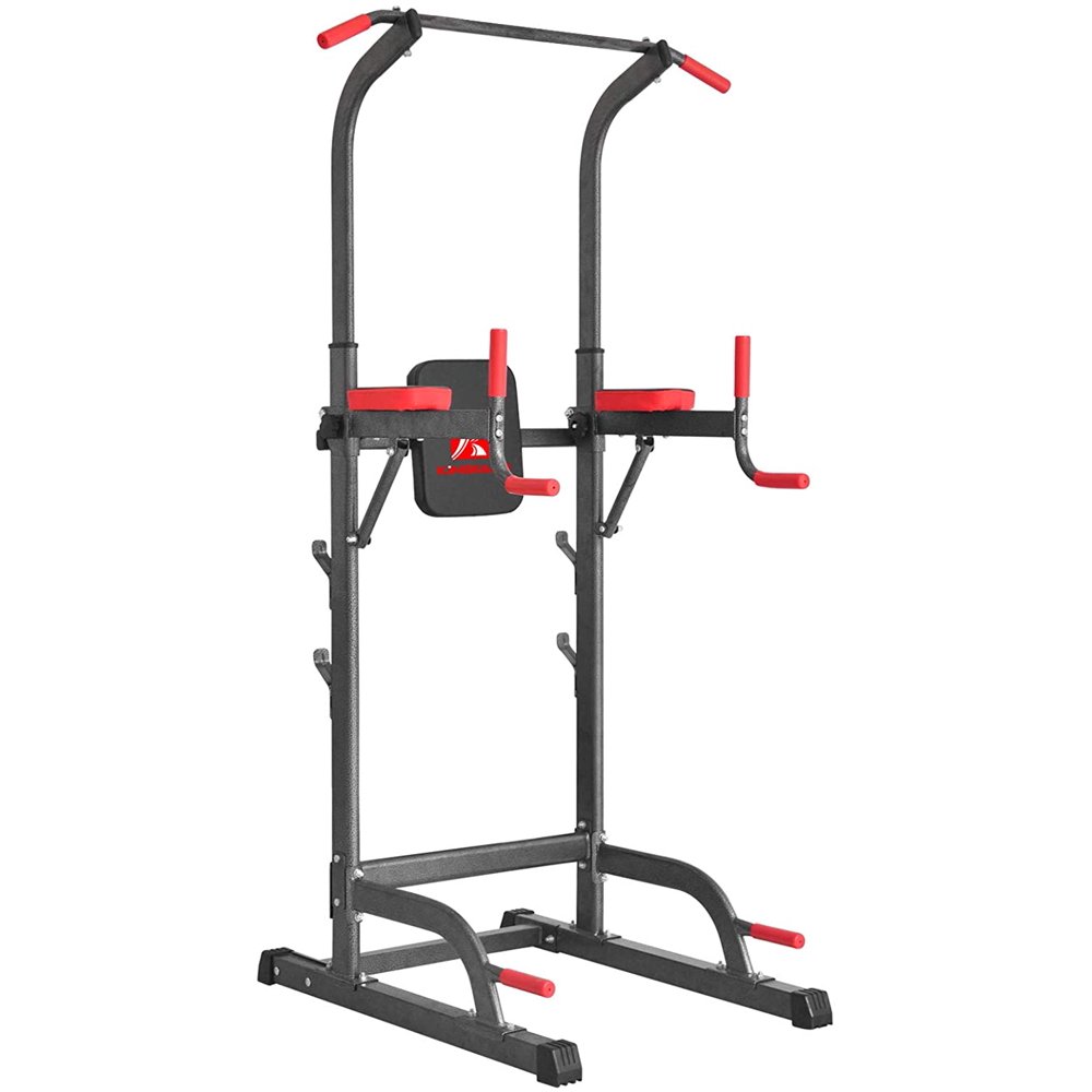 Power Tower with Cushion Home Gym Adjustable Height PullUp Station Dip Station Work Out