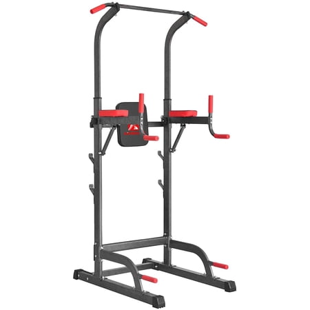 Power Tower with Cushion Home Gym Adjustable Height Pull-Up Station Dip Station Work Out Equipment