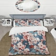 thumbnail image 2 of Designart "Cherry Blossom Pink Blue Splendor III" Floral Bedding Covert Set - Cottage Bed Set With 2 Shams, 2 of 5