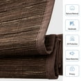 thumbnail image 2 of Keego Motorized Roman Shades Blackout Natural Fabric Rechargeable Electric Window Blinds Remote Control Room Darkening Window Treatment - Coffee (with Linen, Block 60%-90% Light) - 33"W x 64"H, 2 of 8