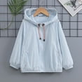 thumbnail image 5 of PureCasa Girls Windbreaker Hooded Jackets Lightweight Solid Color Zippered Hooded Casual Loose Jacket Sun Protection Top, 5 of 8