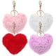 thumbnail image 1 of KAKOWELY 4 llaveros de corazón de San Valentín, llavero de peluche con forma de corazón, colgante para mochila o bolso, decoración., 1 of 5
