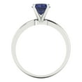 thumbnail image 4 of Solitaire Engagement Ring for Women - 1ct Simulated Blue Sapphire in 18K White Gold Promise Ring, 4 of 6