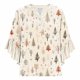 thumbnail image 5 of Tejiojio Women's Casual Printed Top Lace Trim V-Neck 3/4 Sleeves Button Down Fashionable Daily Wear, 5 of 6