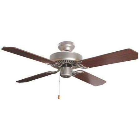 Bala Light Kit Adaptable Four Blade Ceiling Fan 42 In With Reversible Ash And Mahogany Blades Brushed Nickel