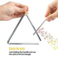 thumbnail image 5 of 3 Pcs Musical Triangles, Hand Percussion Instrument with Beater, 4/5/6 inch Musical Steel Triangle Instruments for Early Education Toy, Music Learnin, 5 of 5