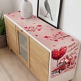 thumbnail image 4 of Pink Valentine's Day Table Runner - 72 Inch Long, Kitchen Dining Table Runner Dresser Scarves, Love Heart Gnomes Truck Roses Farmhouse Decor for Coffee Tables Wedding Party Banquet, 4 of 8